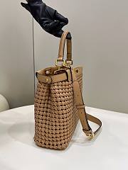 Peekaboo woven beige large bag - 3