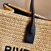 YSL raffia tote shopping bag - 5