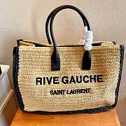 YSL raffia tote shopping bag - 3