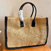 YSL raffia tote shopping bag - 2