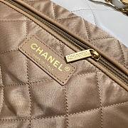 Chanel white leather tote shopping bag - 2