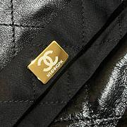 Chanel black leather tote shopping bag - 5