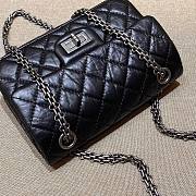 Chanel all black 2.55 small size leather bag - 3