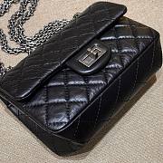 Chanel all black 2.55 small size leather bag - 2