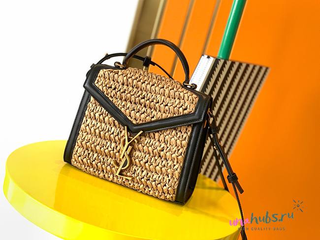 YSL raffia shoulder bag  - 1