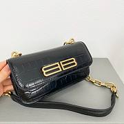 Balenciaga Black Leather Gossip 18cm Bag - 3