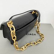 Balenciaga Black Leather Gossip 18cm Bag - 2