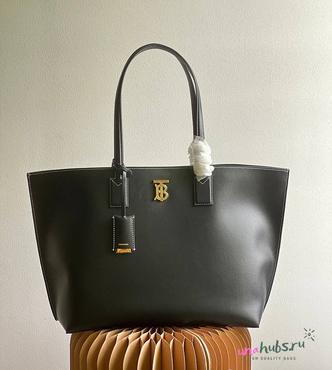 Burberry large black tote shopping bag - 1