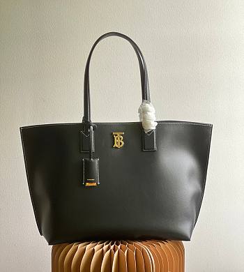 Burberry large black tote shopping bag