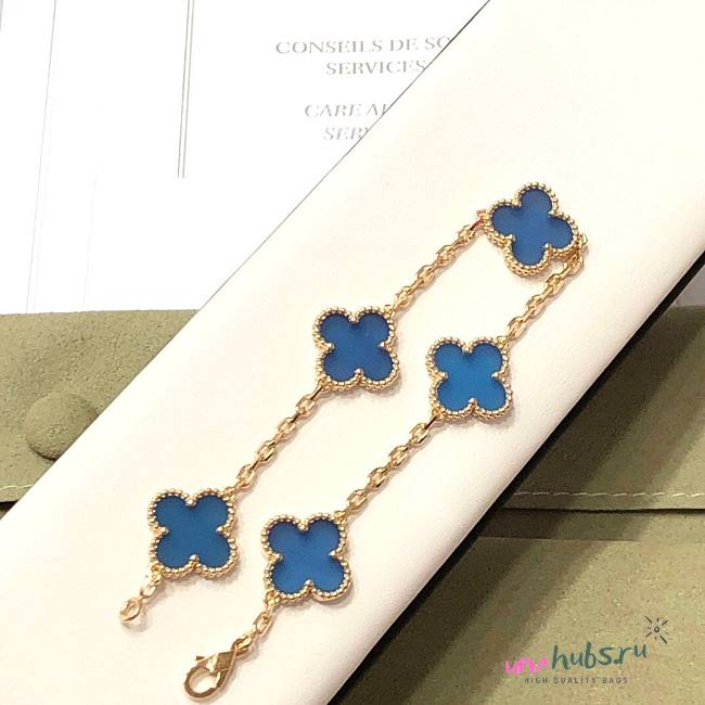 VCA blue gold bracelet - 1