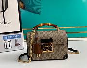 Gucci padlock bamboo handle bag - 1