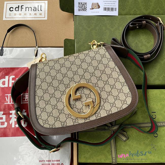 Gucci Blondie Shoulder Bag GG Canvas 29cm - 1