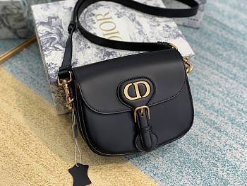 DIOR BOBBY Small Black Box Calfskin Bag