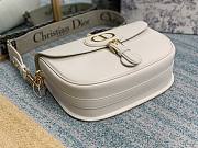 DIOR BOBBY Large White Oblique Embroidered Strap Bag - 5