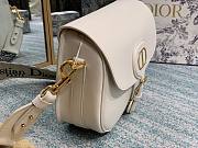 DIOR BOBBY Large White Oblique Embroidered Strap Bag - 3