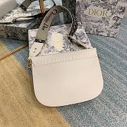 DIOR BOBBY Large White Oblique Embroidered Strap Bag - 2