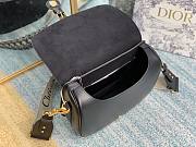 DIOR BOBBY Large Black Oblique Embroidered Strap Bag - 5