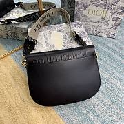 DIOR BOBBY Large Black Oblique Embroidered Strap Bag - 2