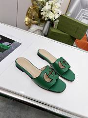 Gucci green GG slippers - 6