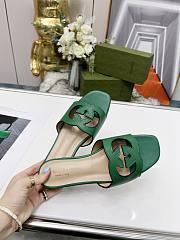 Gucci green GG slippers - 5