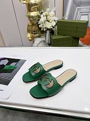 Gucci green GG slippers - 3