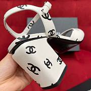 Chanel CC white black heels 8cm - 5