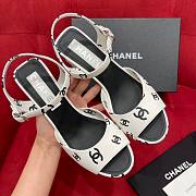 Chanel CC white black heels 8cm - 2