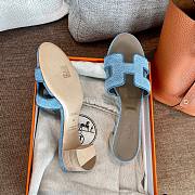 Hermes denim slippers - 4