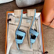 Hermes denim slippers - 3