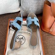 Hermes denim slippers - 6