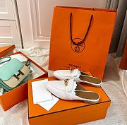 Hermes white flats - 4