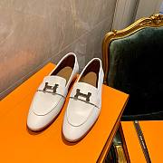 Hermes white flats 02 - 5