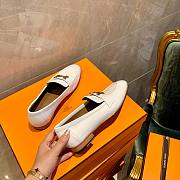 Hermes white flats 02 - 2