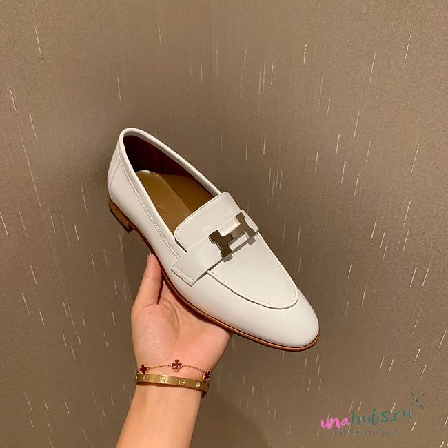 Hermes white flats 02 - 1