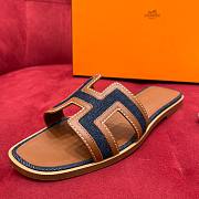 Hermes denim slippers 02 - 4