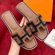 Hermes denim slippers 02 - 5