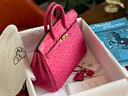 Hermes pink ostrich leather birkin 25 - 5