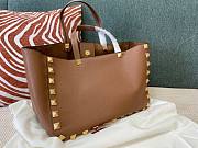 Valentino Stud tote brown shopping bag - 3