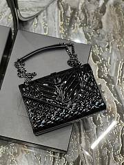 YSL Envelope Patent leather black hardware bag - 2