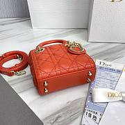 Dior lady micro orange bag - 3