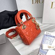 Dior lady micro orange bag - 4