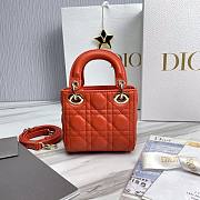 Dior lady micro orange bag - 2