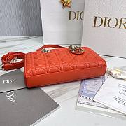 Dior D-Joy Orange Leather Bag - 6