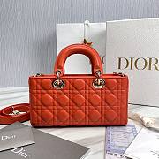 Dior D-Joy Orange Leather Bag - 4