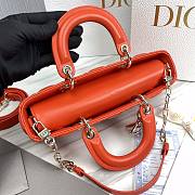 Dior D-Joy Orange Leather Bag - 3