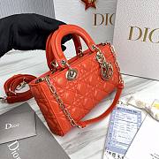 Dior D-Joy Orange Leather Bag - 2