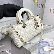 Dior D-Joy White Leather Bag - 4