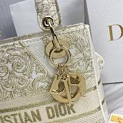 Dior lady gold embroidered bag 24cm - 5