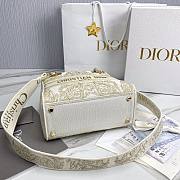 Dior lady gold embroidered bag 24cm - 2