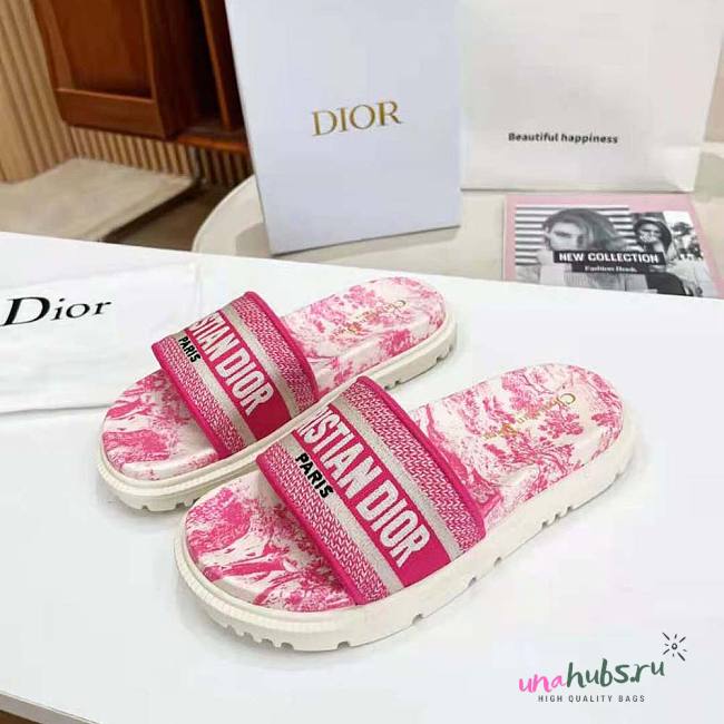 Dior Dway Pink Slippers - 1